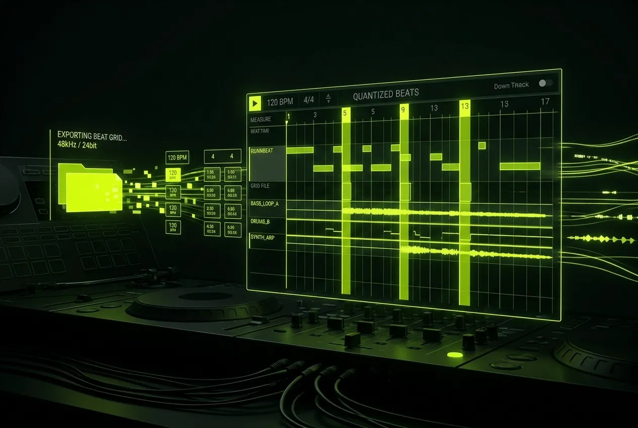 Beat data export interface from beat finder