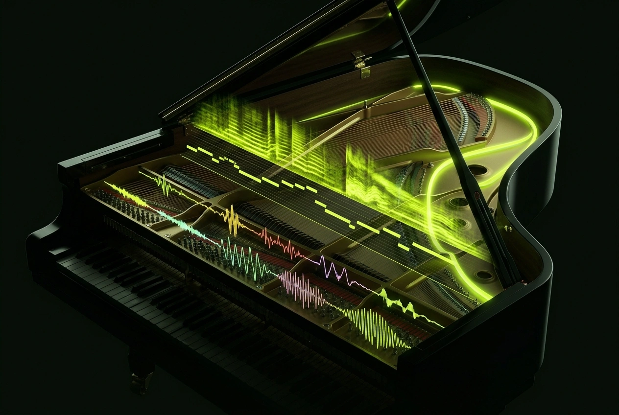 AI piano style selector showing multiple music genres