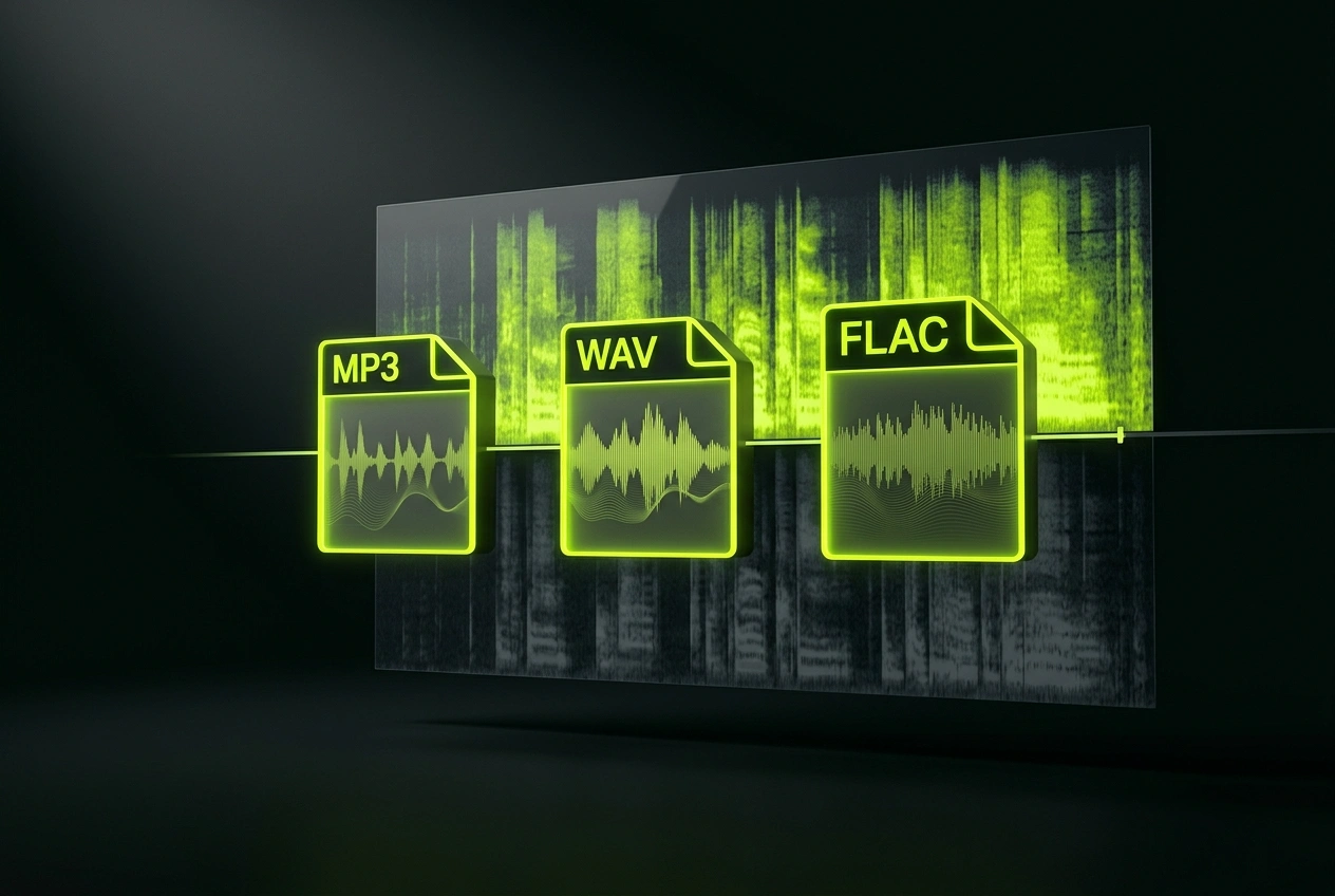 Youtube Vocal Remover offering multiple audio format export options