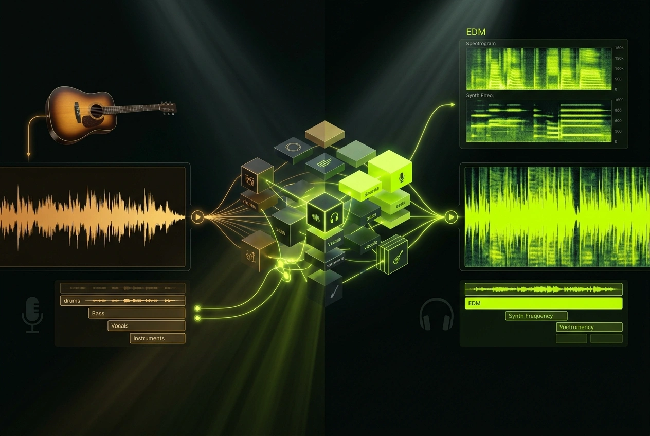 AI remix generator genre transformation options