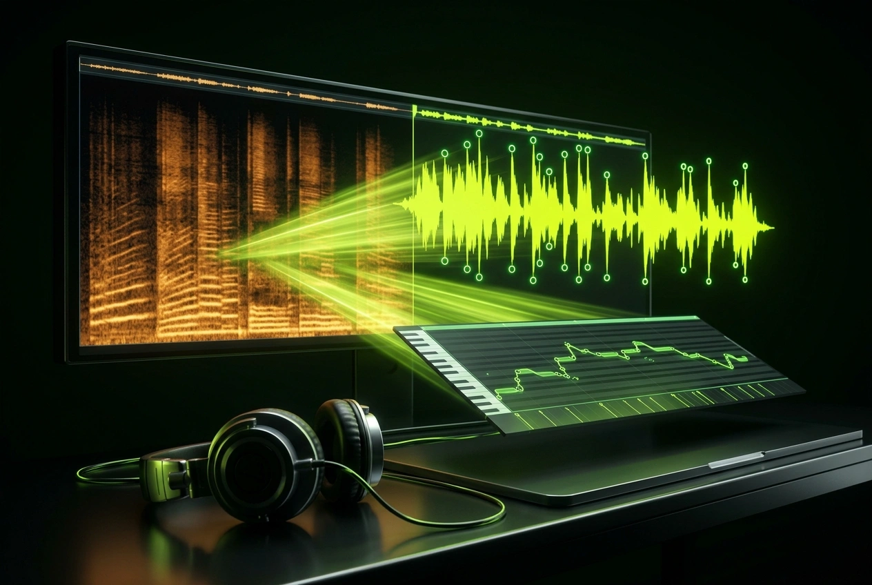 Vocal and lyric editing in AI remix generator tool