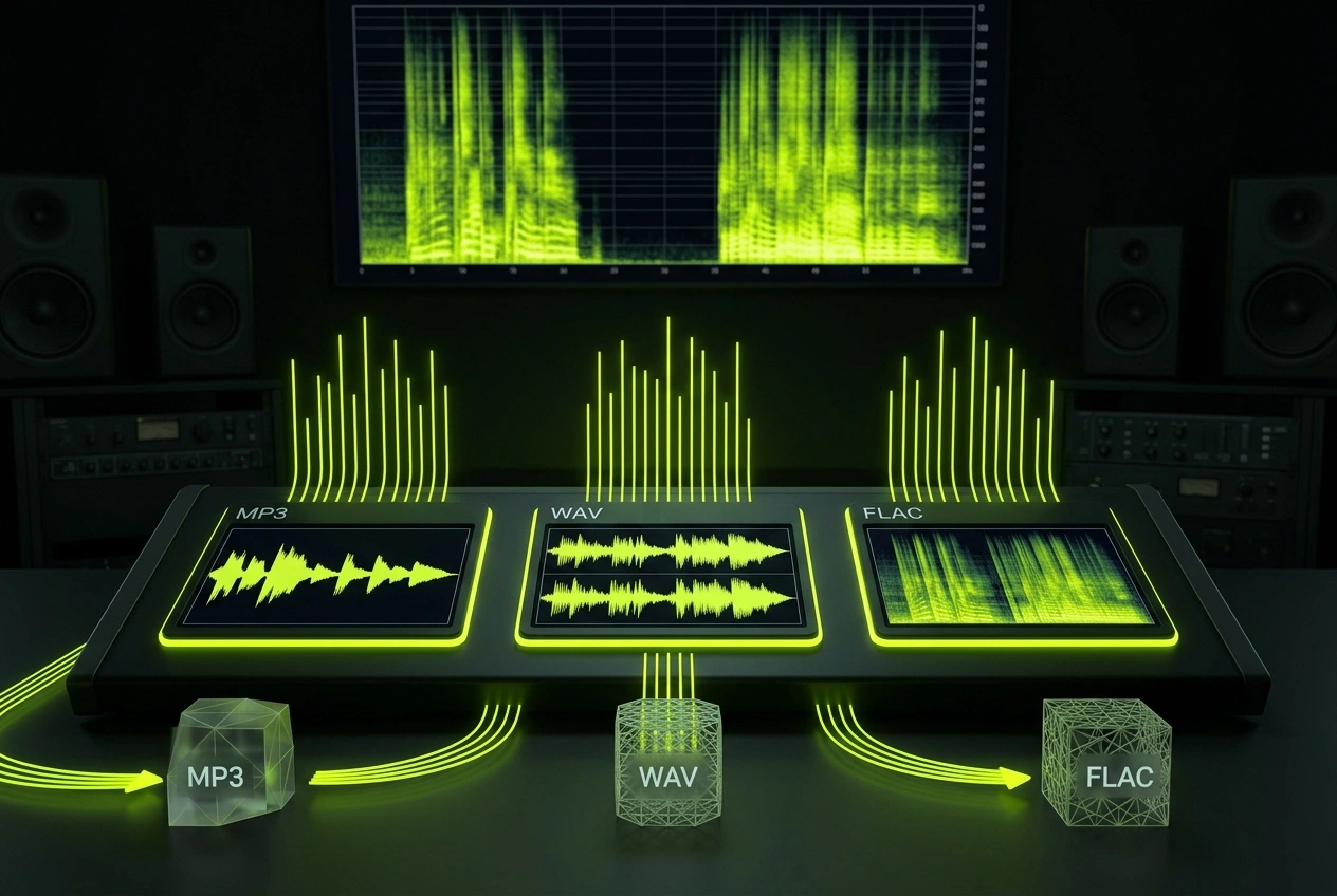 Audio voice remover export options and format selection