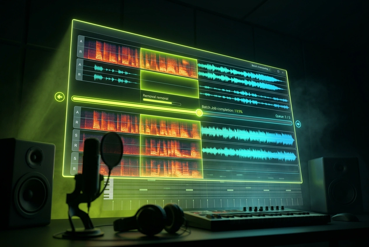 Audio voice remover batch processing multiple audio files