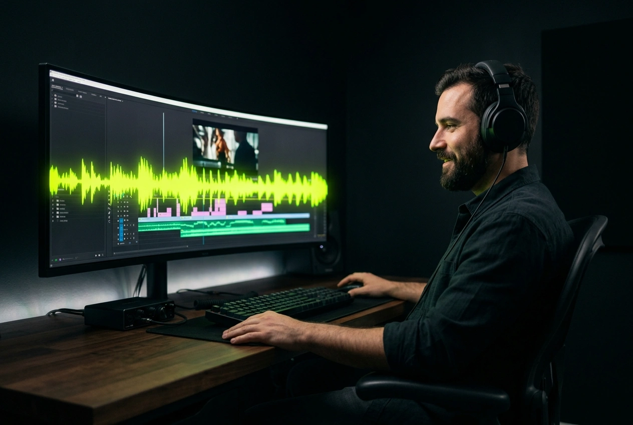 Audio generation tool for video content creators online