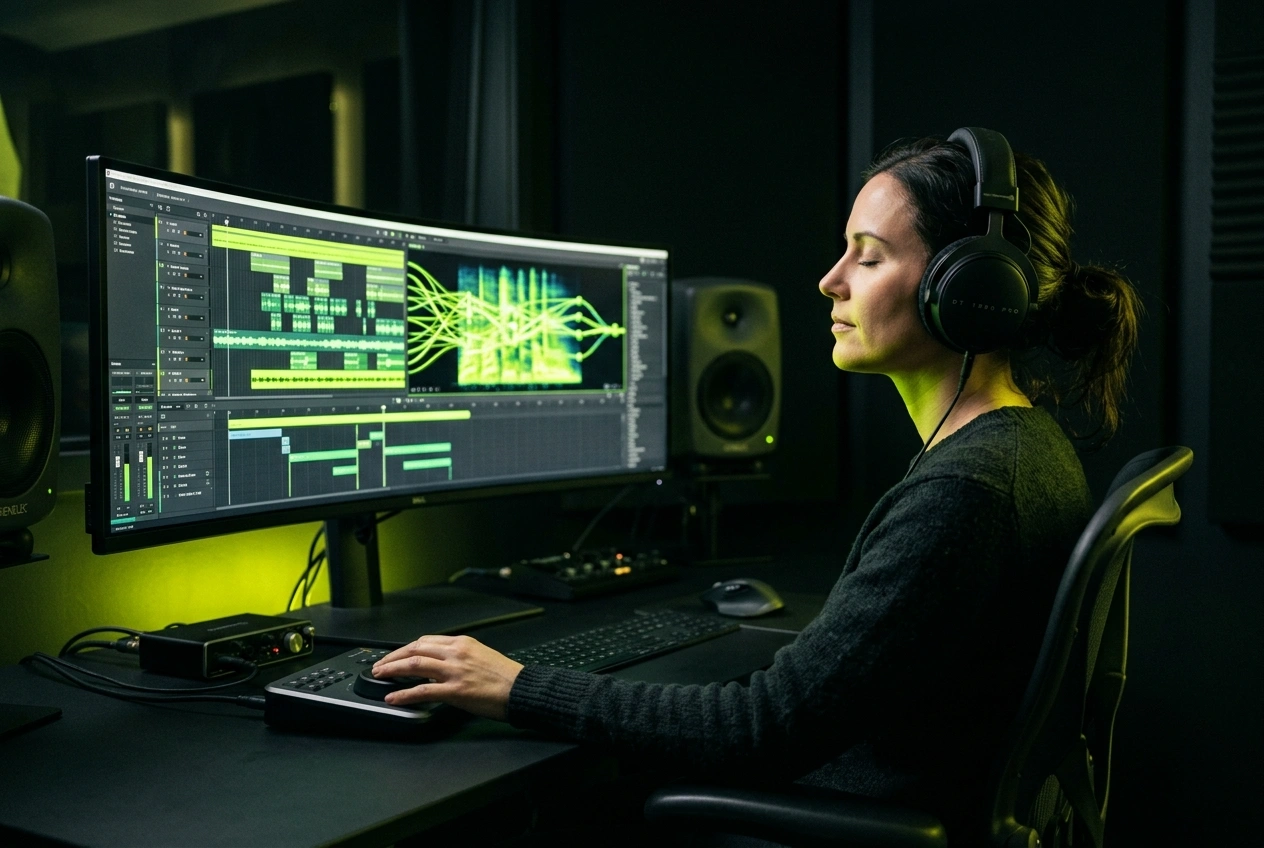 Marketing team utilizing AI C-Pop Music Generator