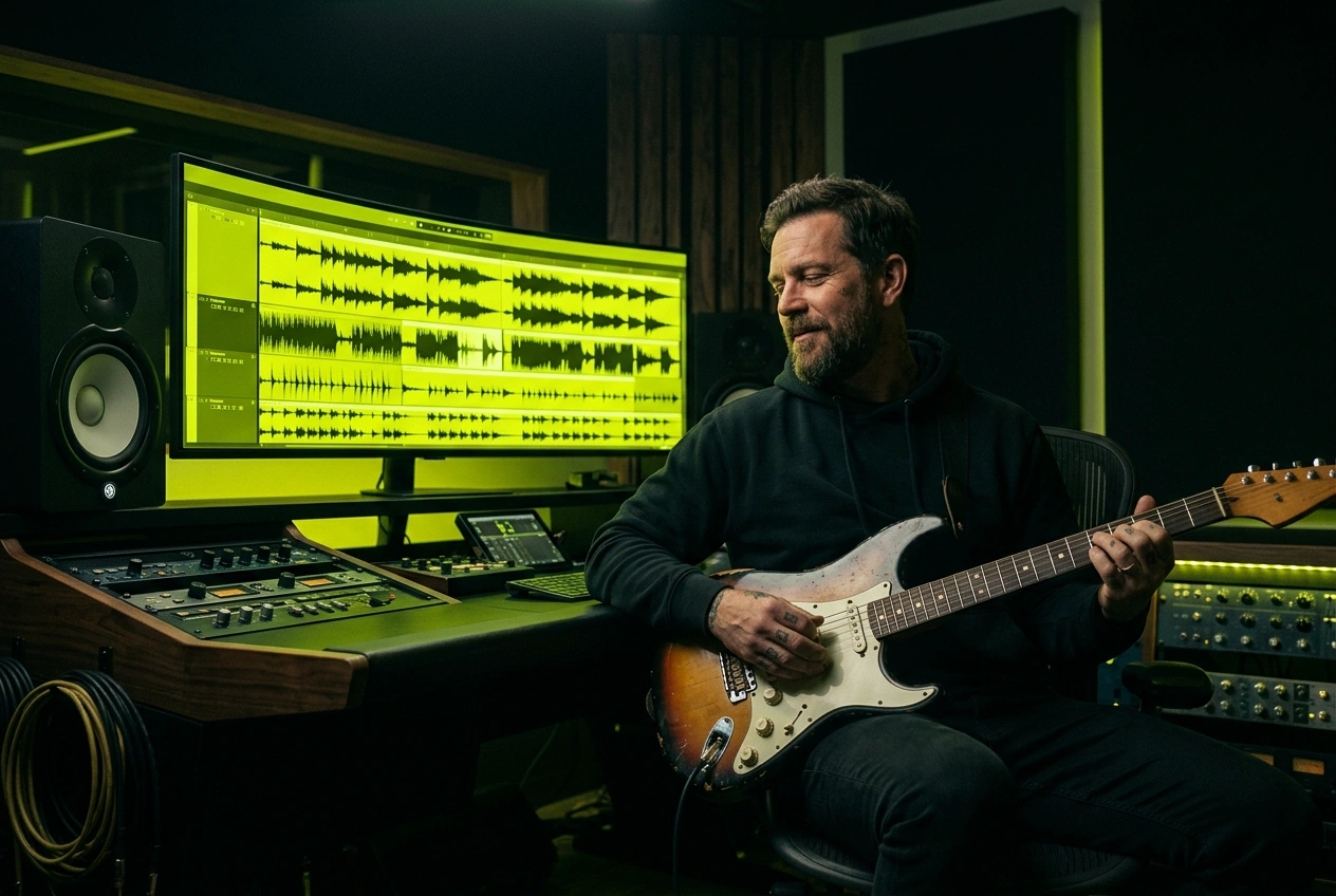 Producers testing AI Hard Rock Music Generator