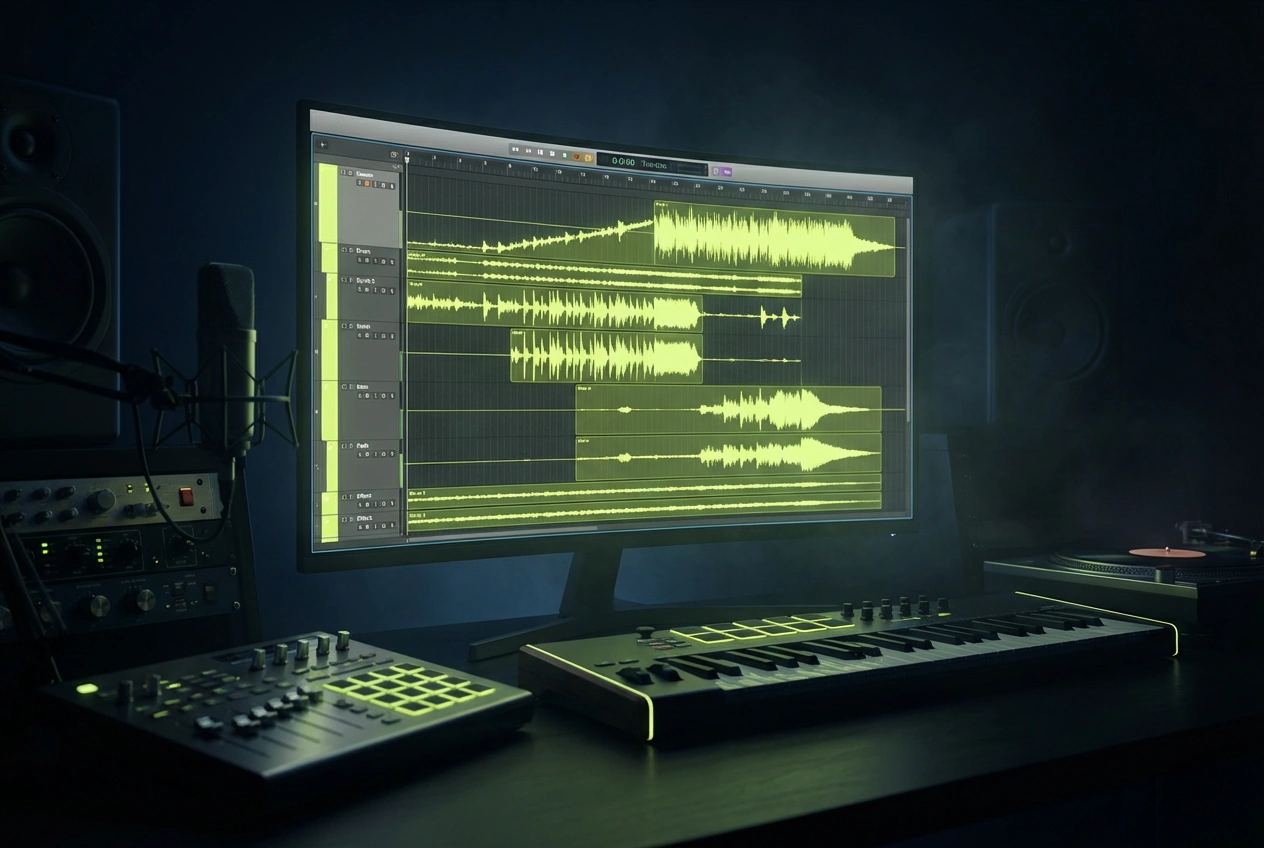 AI UK Electronic Music Generator creating extended 8-minute tracks
