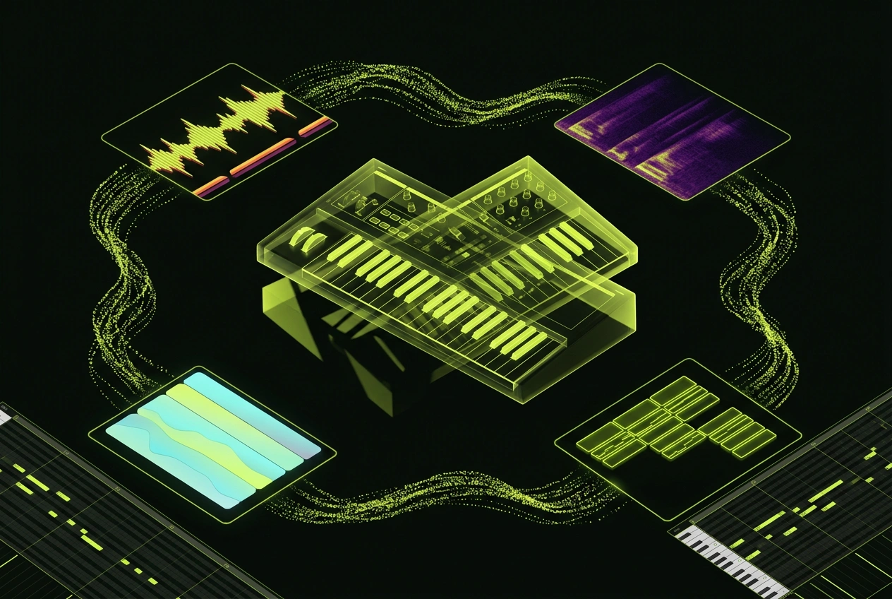 AI Synthwave Music Generator creating multiple music styles
