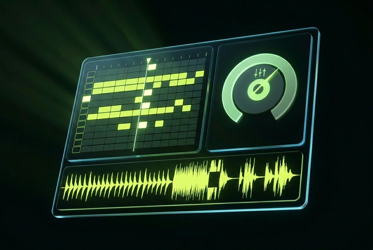 Vaporwave music creator tempo and rhythm controls