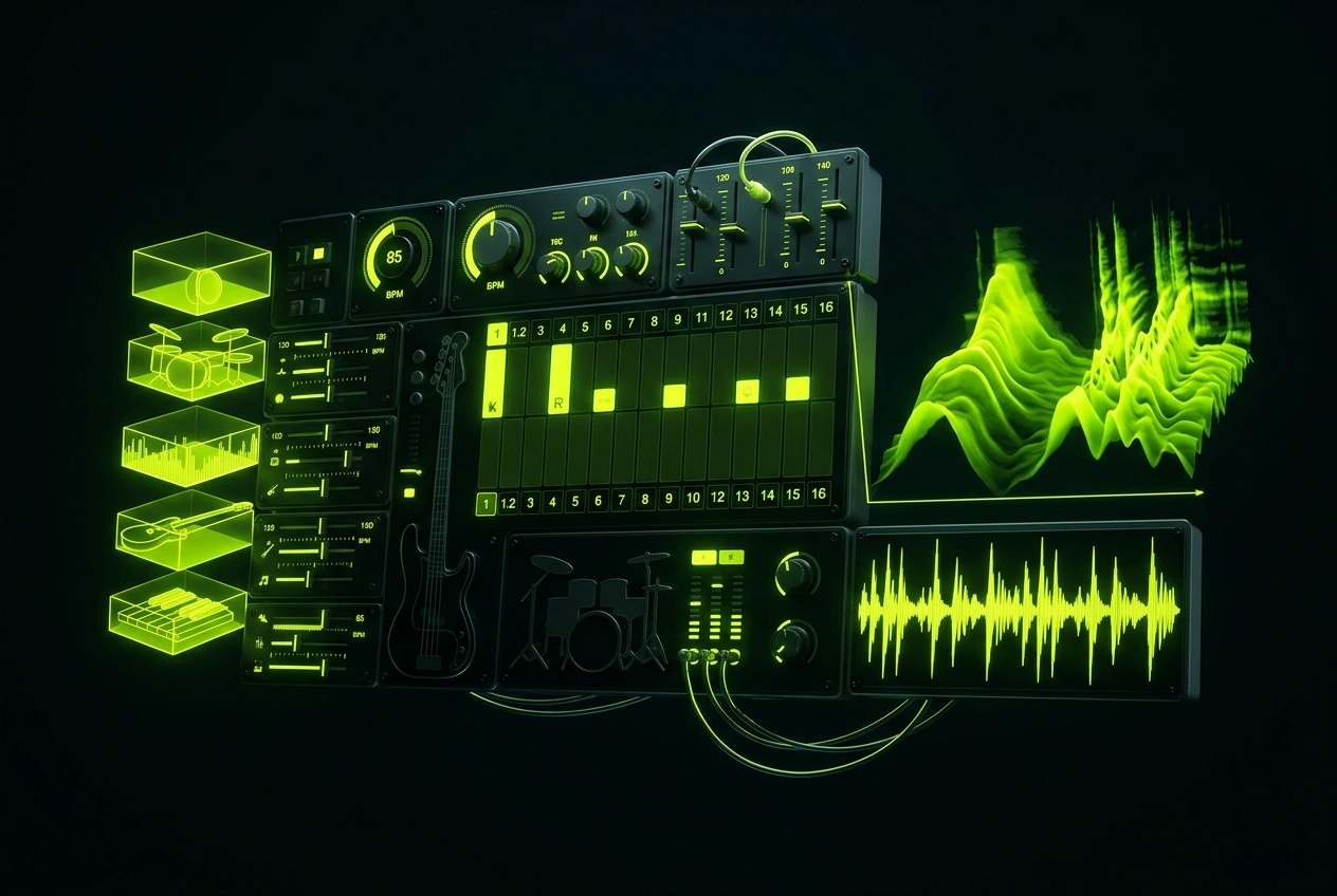 AI Reggae Music Creator rhythm customization interface
