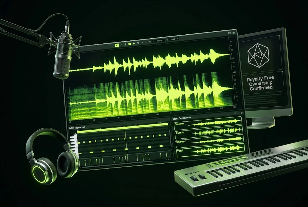 AI Reggae Music Generator royalty-free download option