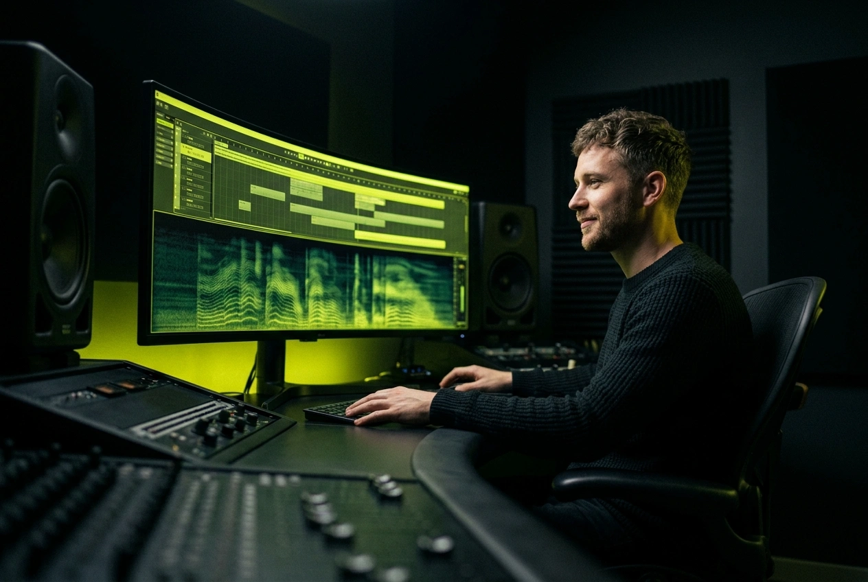 Stable AI music visualizer rendering process