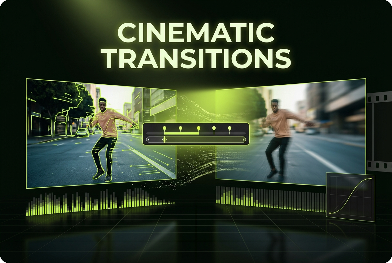 Transitions and effects in photo to video maker