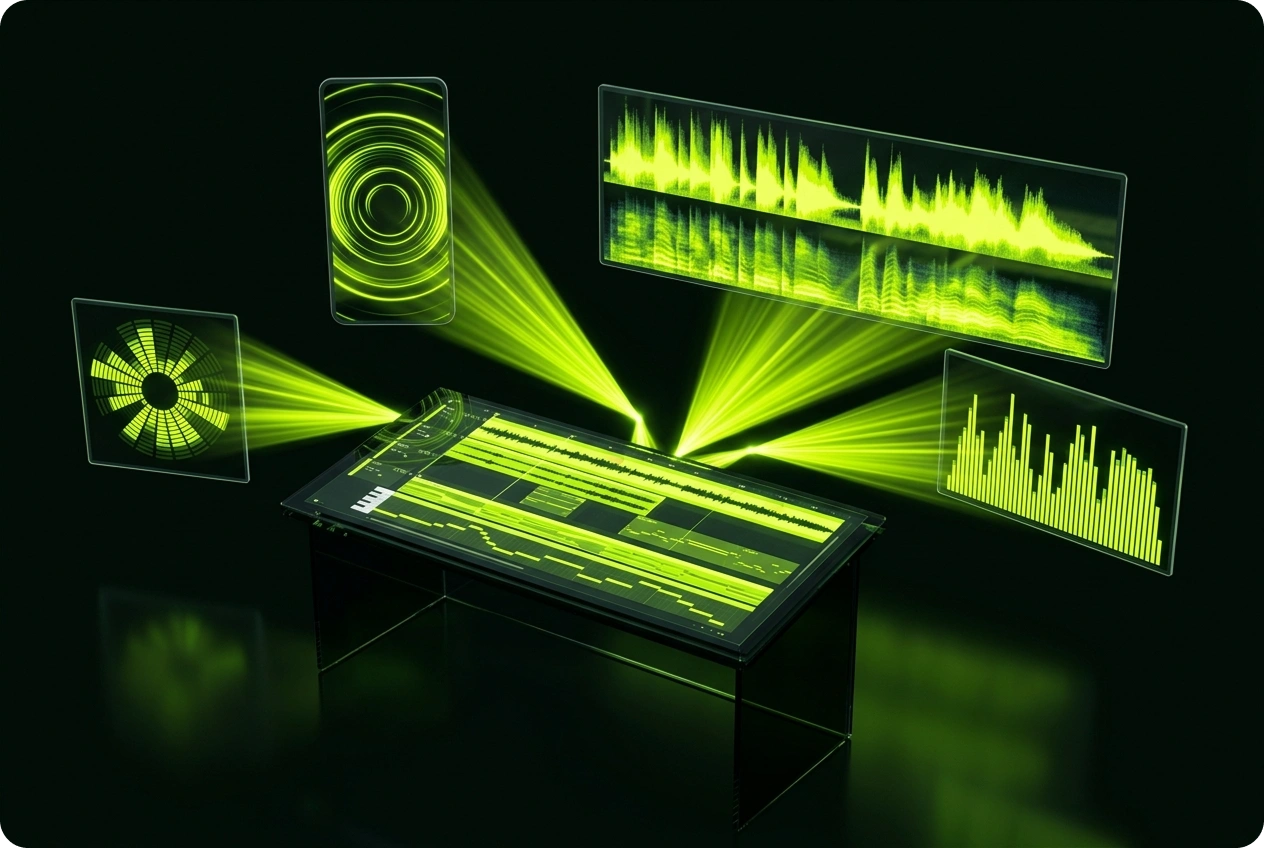 Export AI music visualizer video files