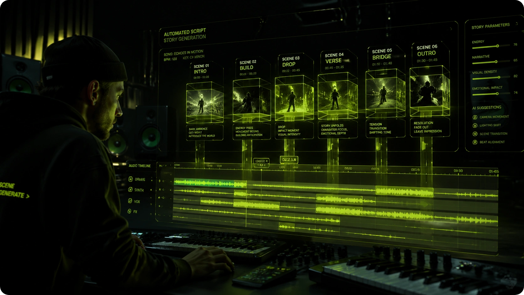 Story music video plot generation tool