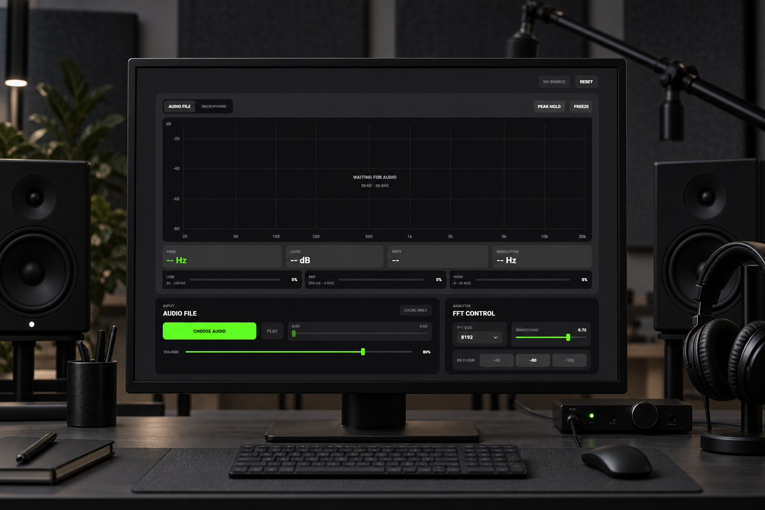 Real Time Audio Spectrum Analyzer