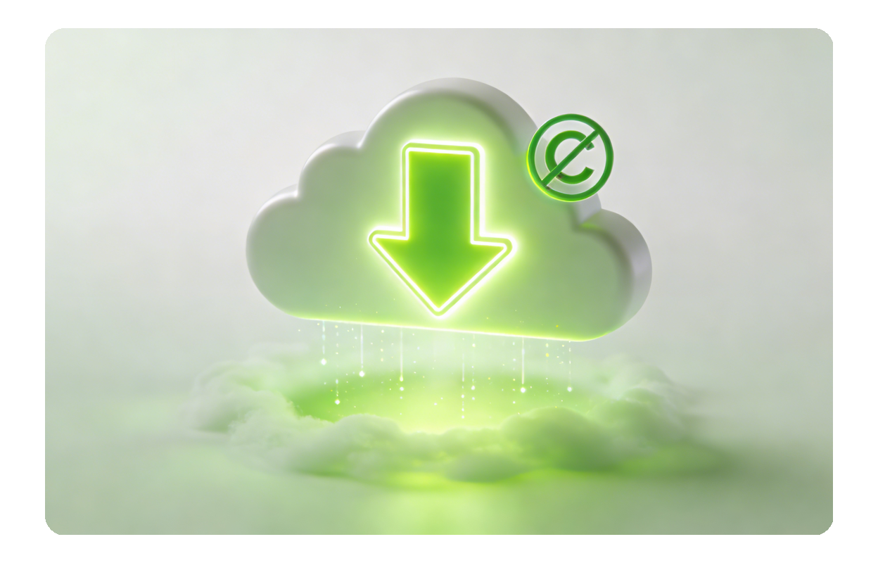 Downloading a royalty-free Rap Beat Maker creation.