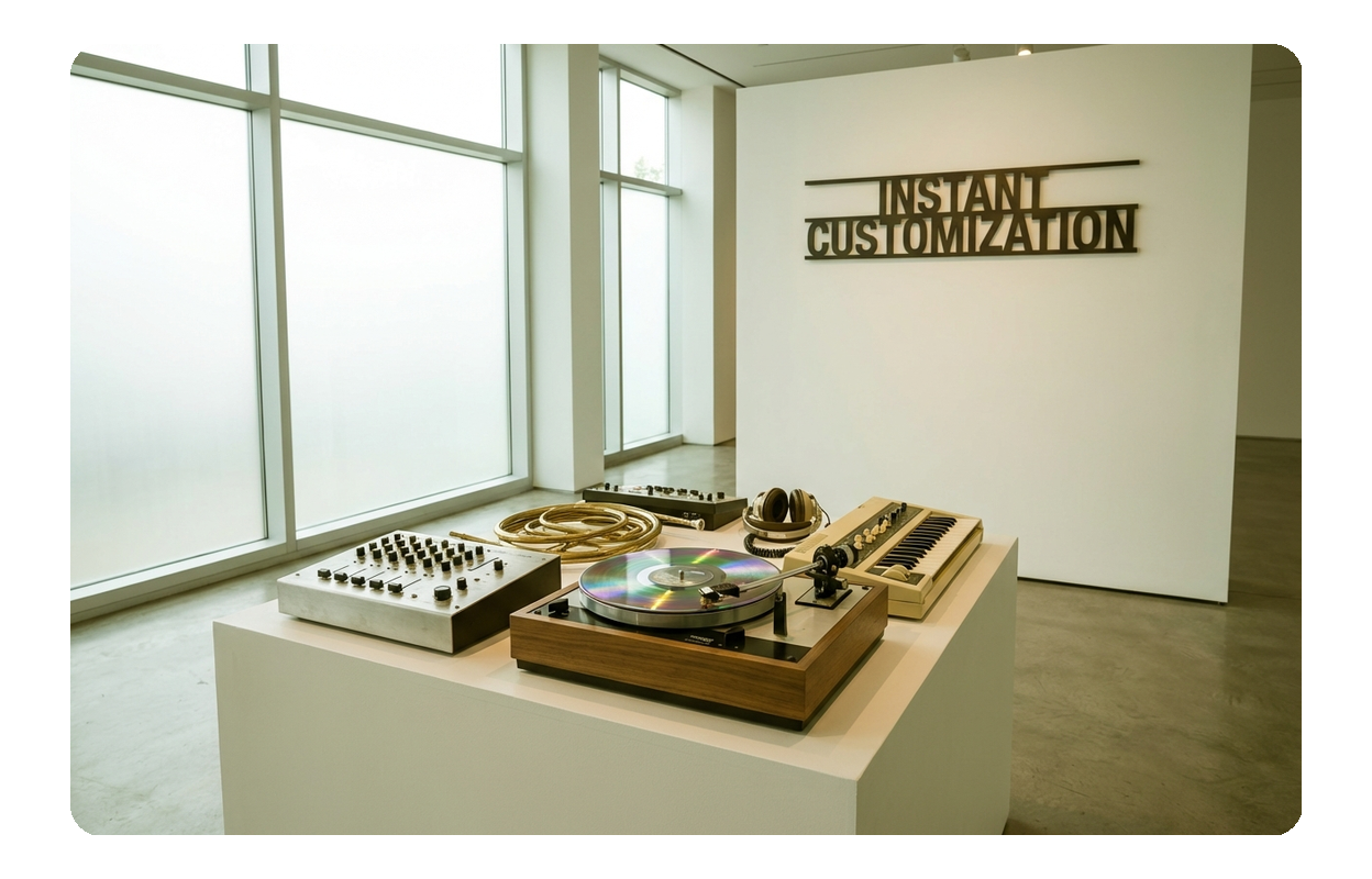 디스코 음악 생성기 즉각적인 맞춤 설정 컨트롤