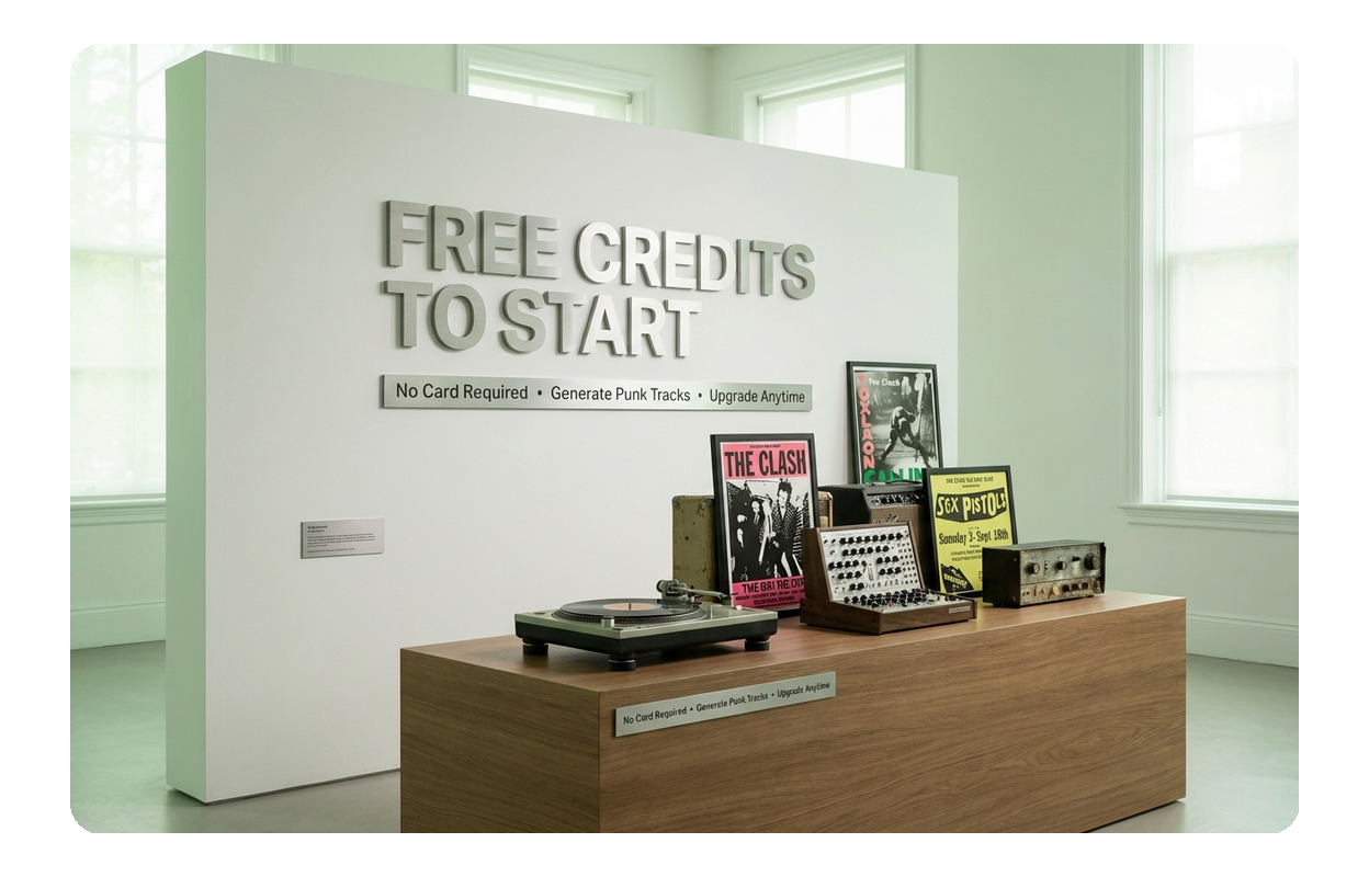 Punk Music Generator free credits offer