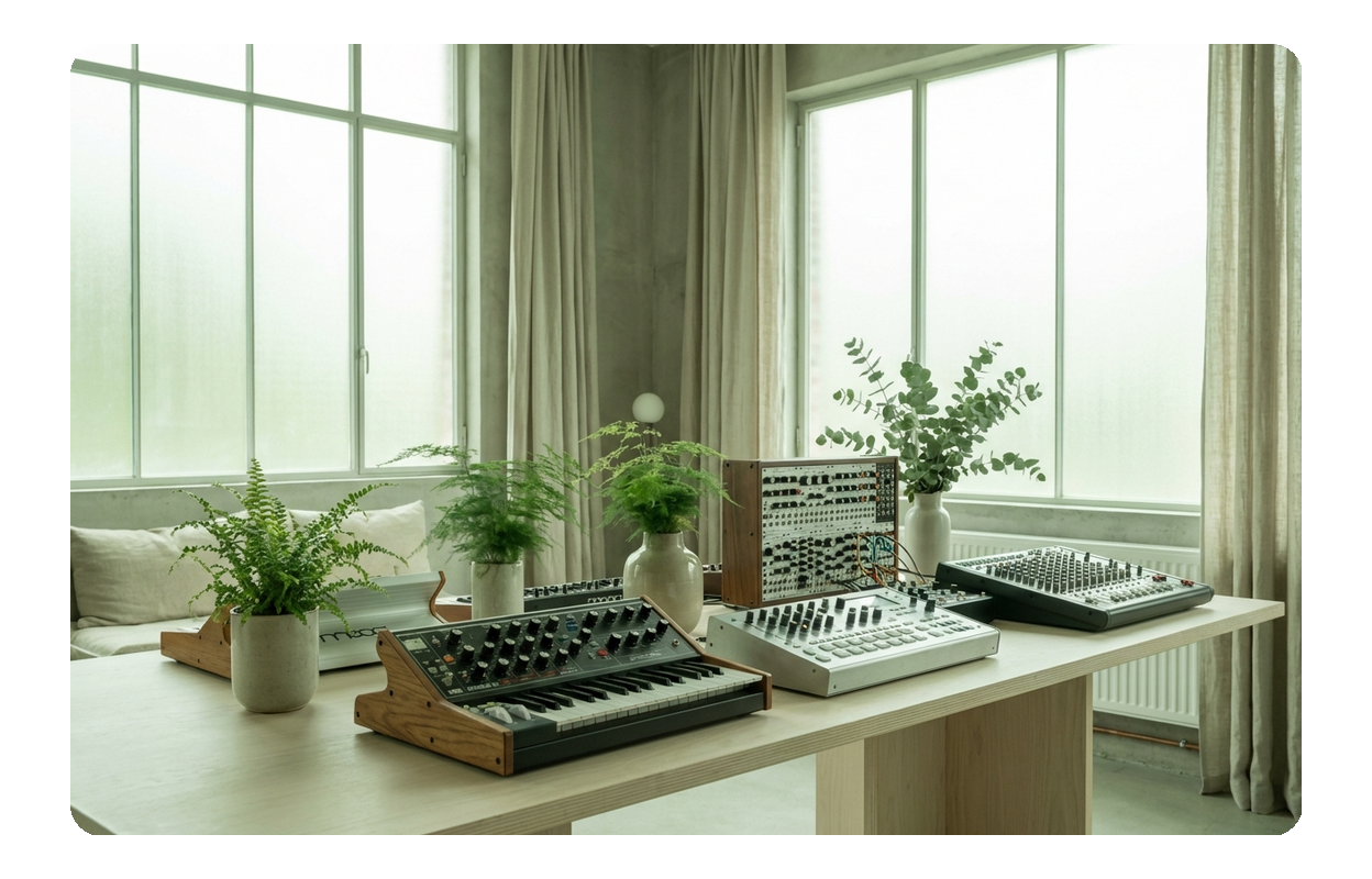 Techno music generator real-time editing controls