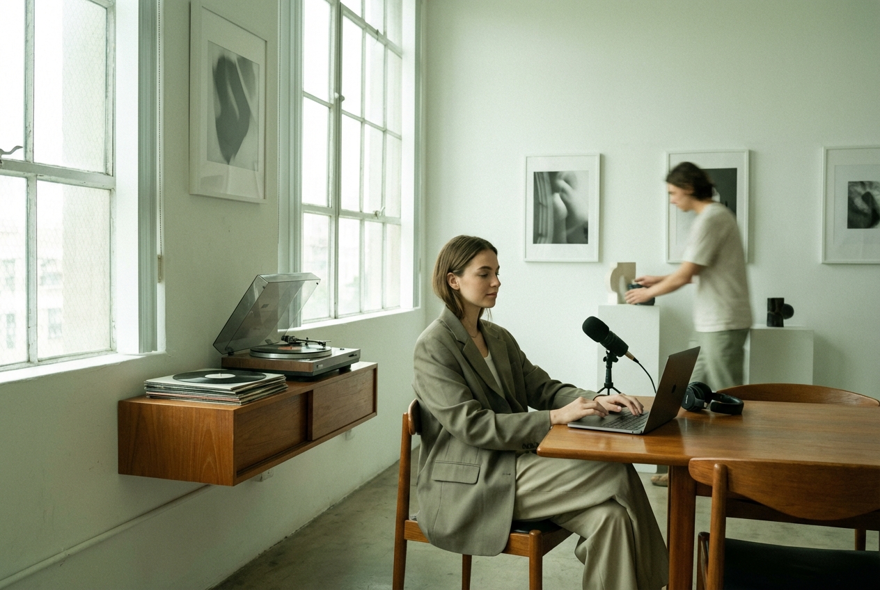 Techno music generator for content creation