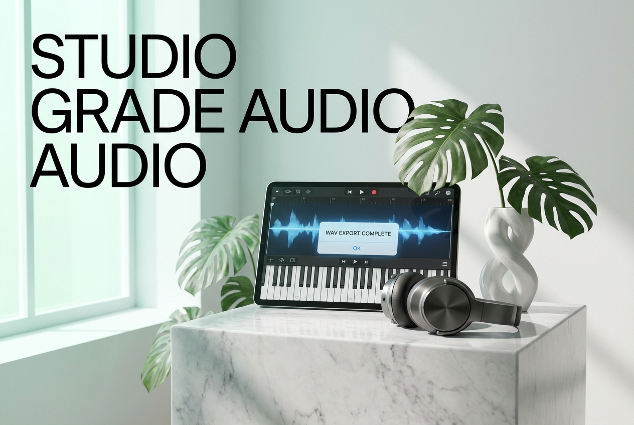 Download button on piano music generator