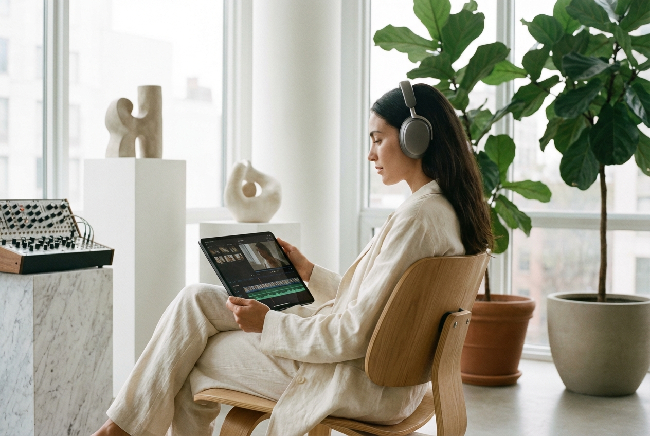 Content creator making music with DJ Beat Maker