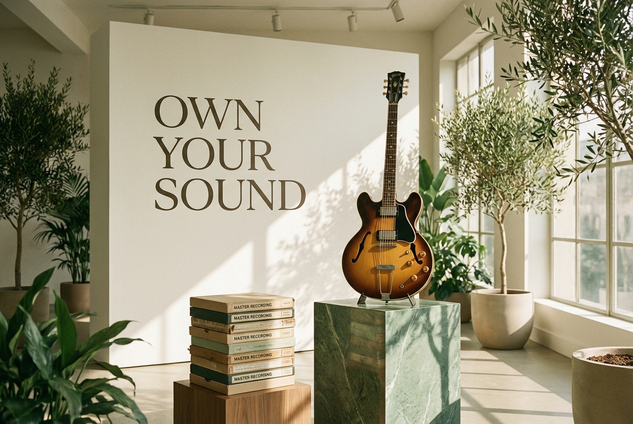 License certificate icon for blues music generator