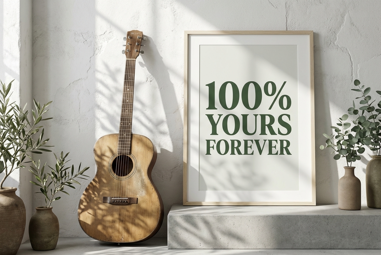 Royalty free badge on Folk Music Generator