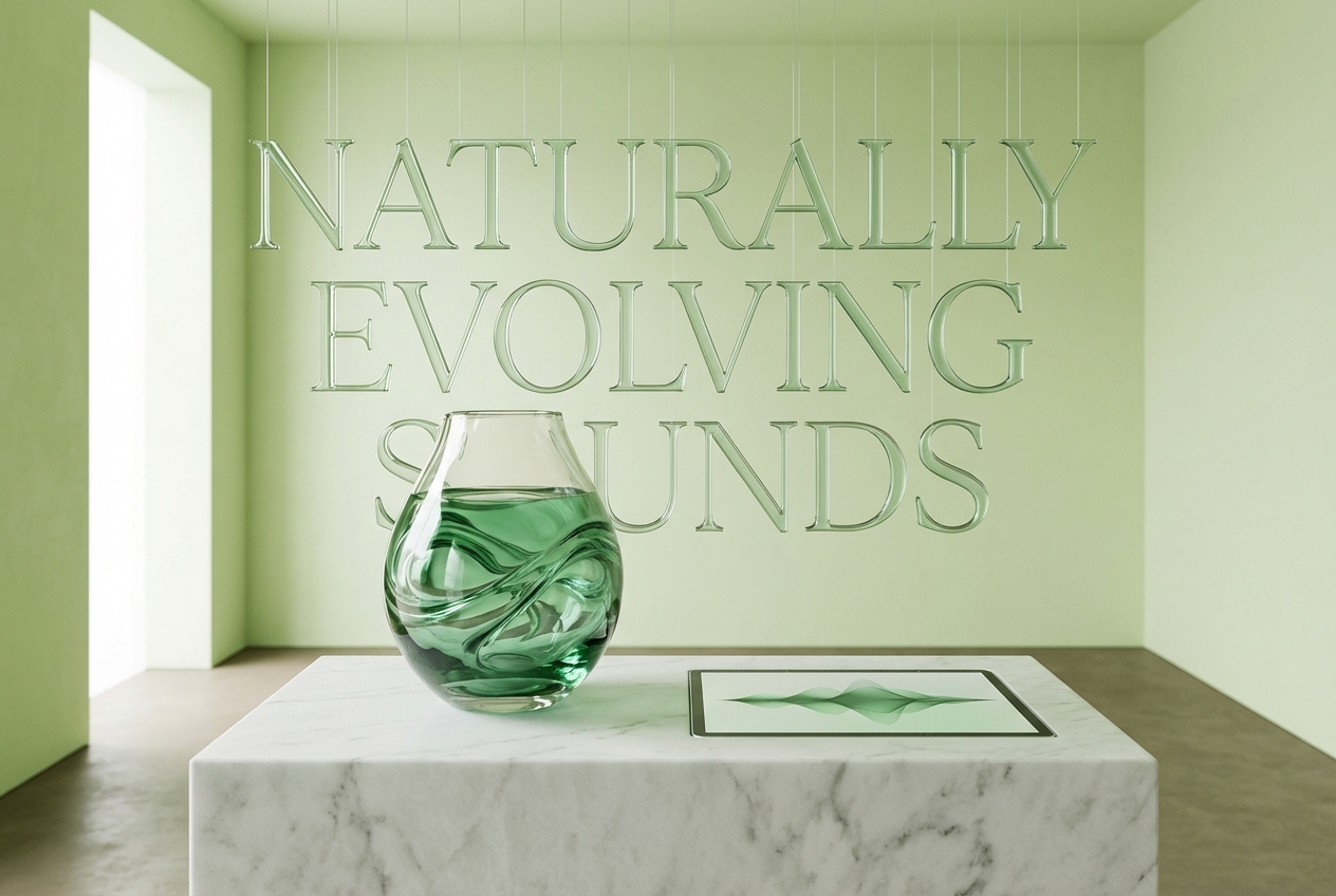 Visual representation of Ambient Music Generator waves