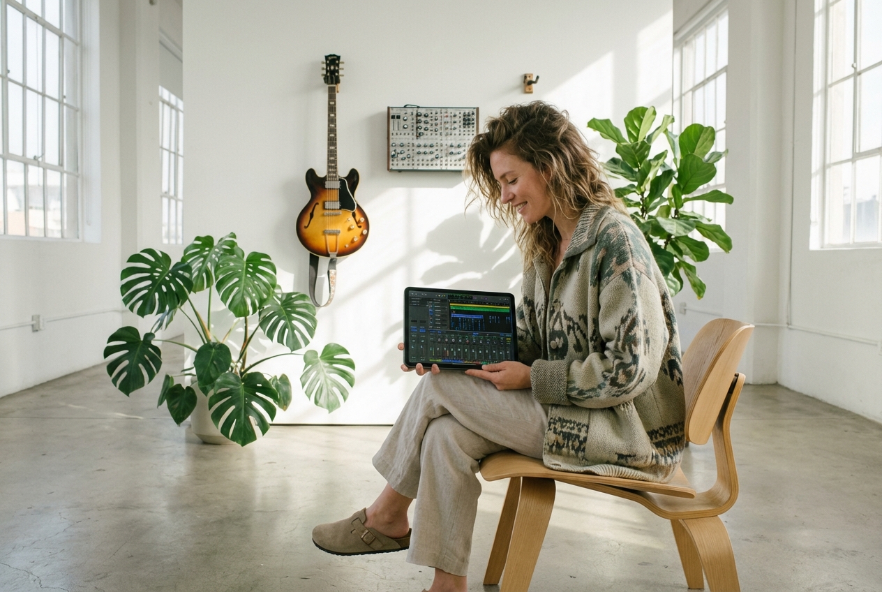 Independent musician exploring Songwriter AI features