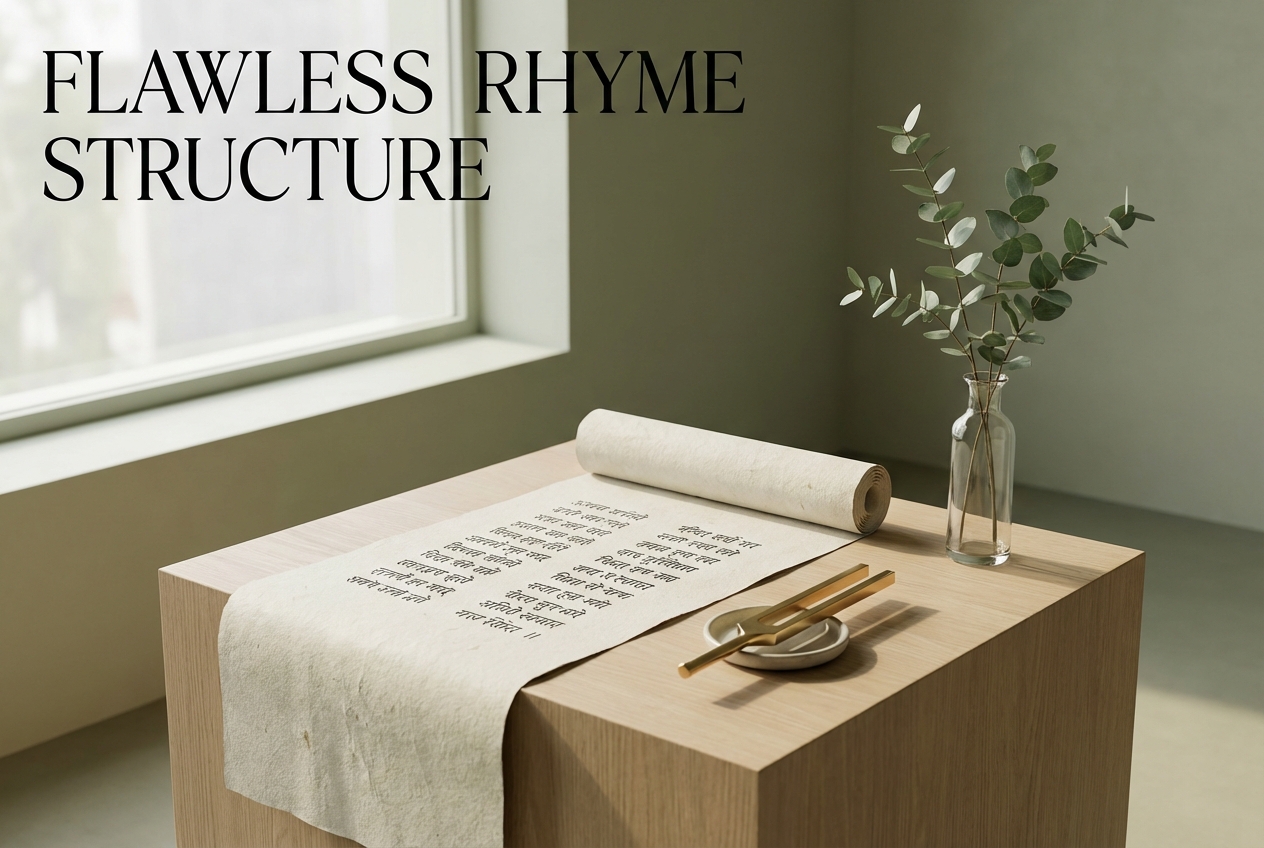 Structured AI Lyrics Generator Hindi output