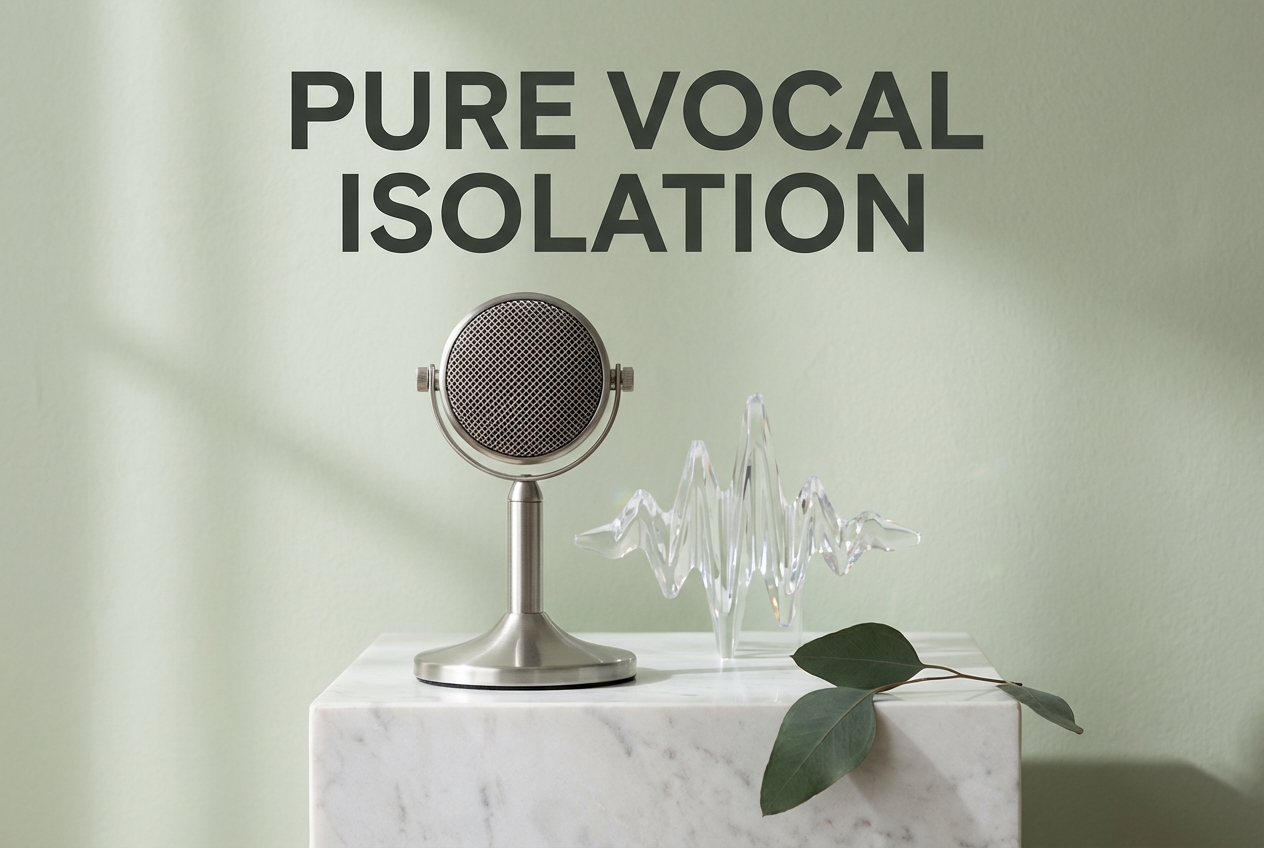 Vocal splitter extracting clean audio stems