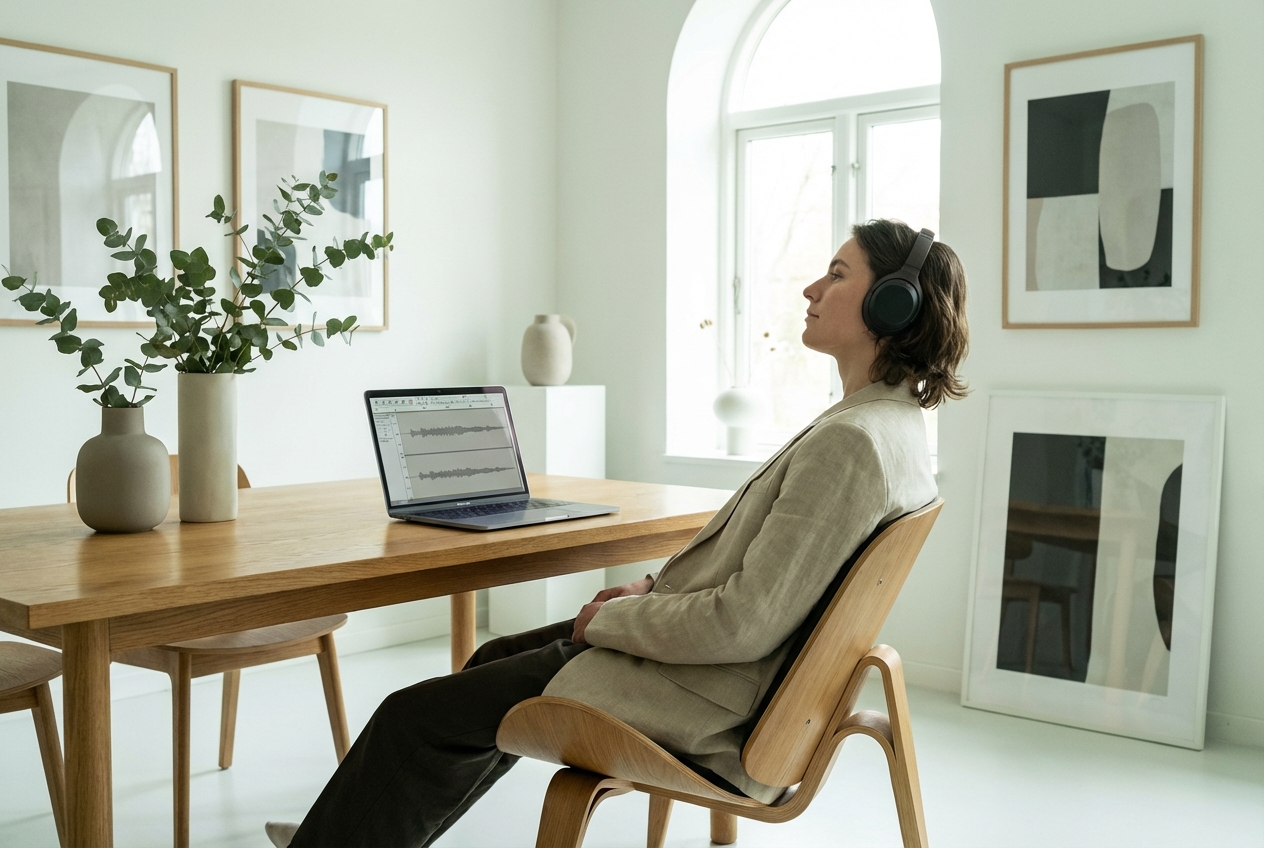 Creator applying vocal splitter to audio