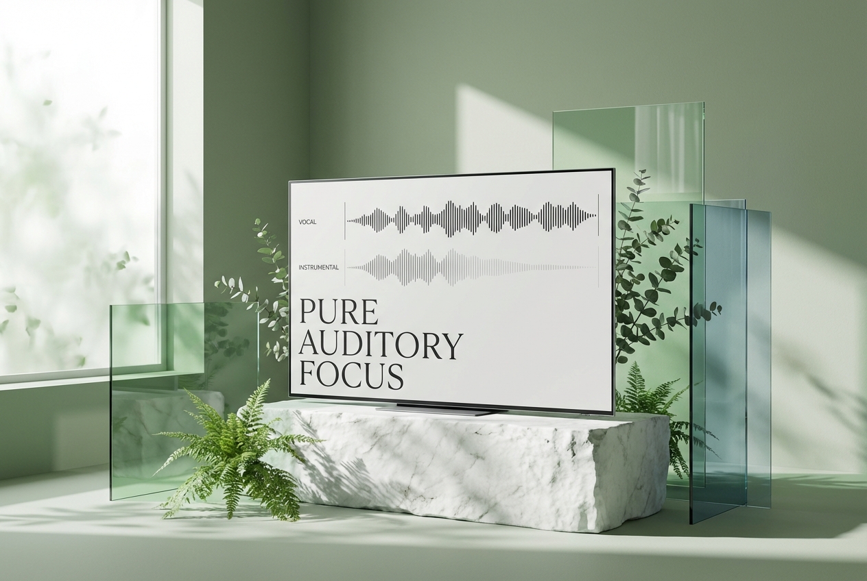 Clean user interface of the instrumental remover application