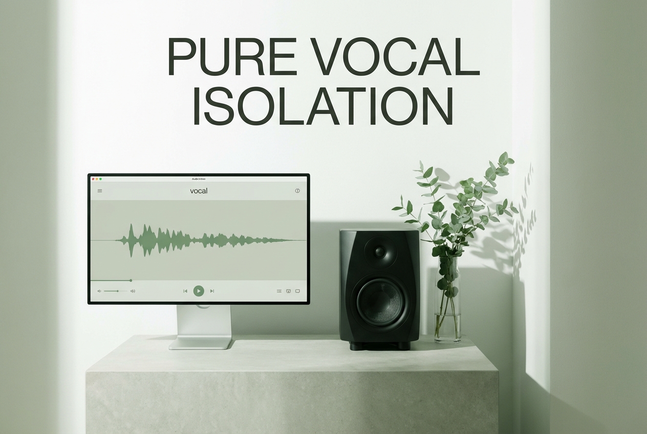 Clean user interface of AI vocal extractor