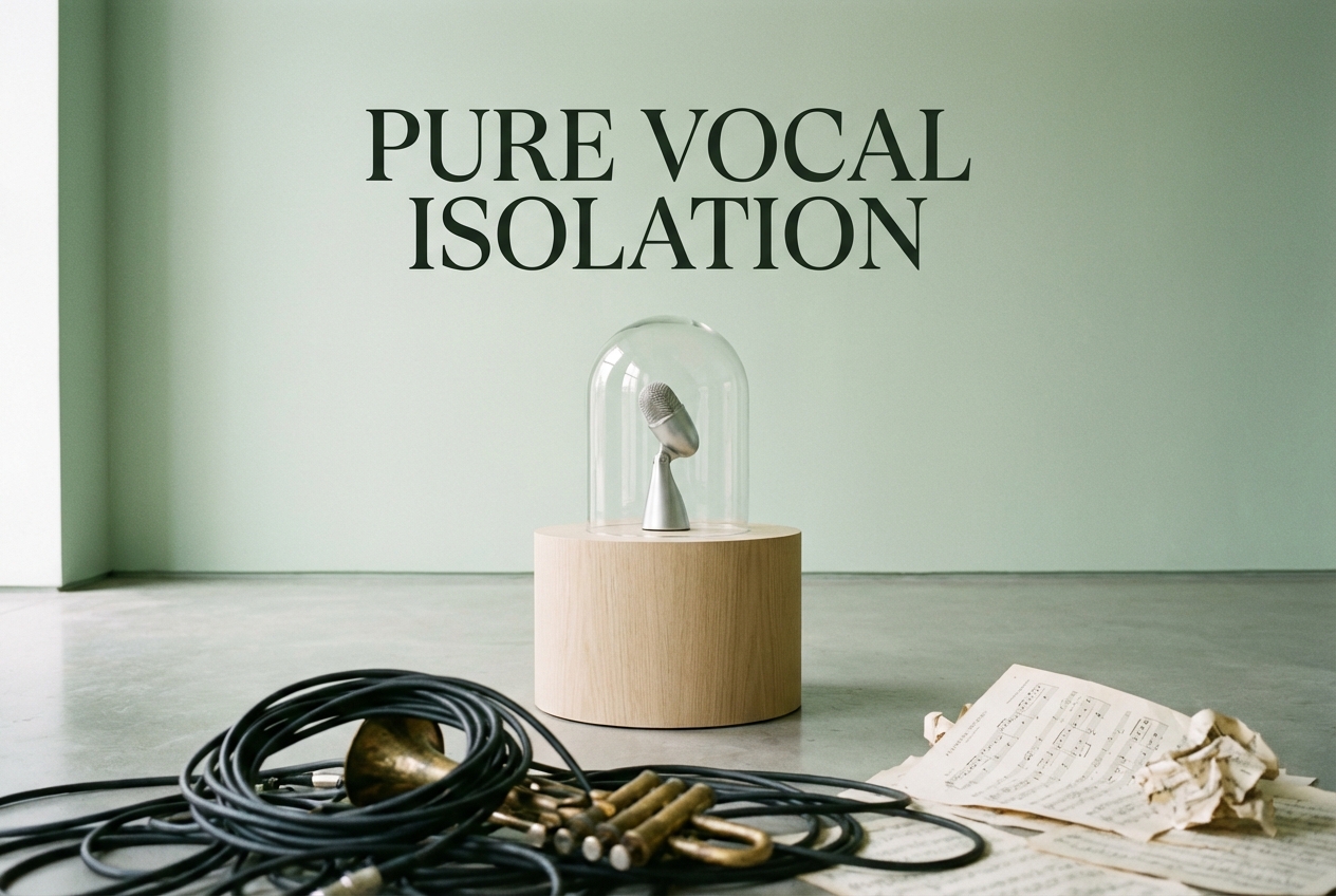 Vocal isolation feature to remove background music