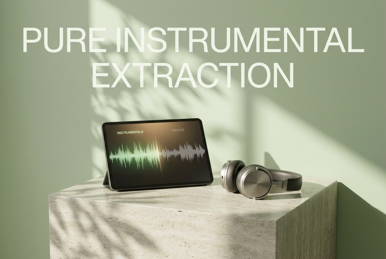 Instrumental extraction tool to remove background music