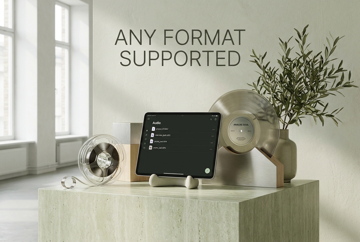 Format support for tool to remove background music