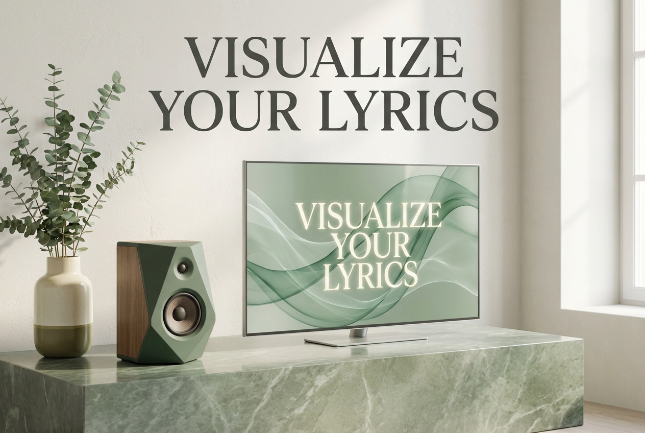 A 3d Music Visualizer with floating lyrics