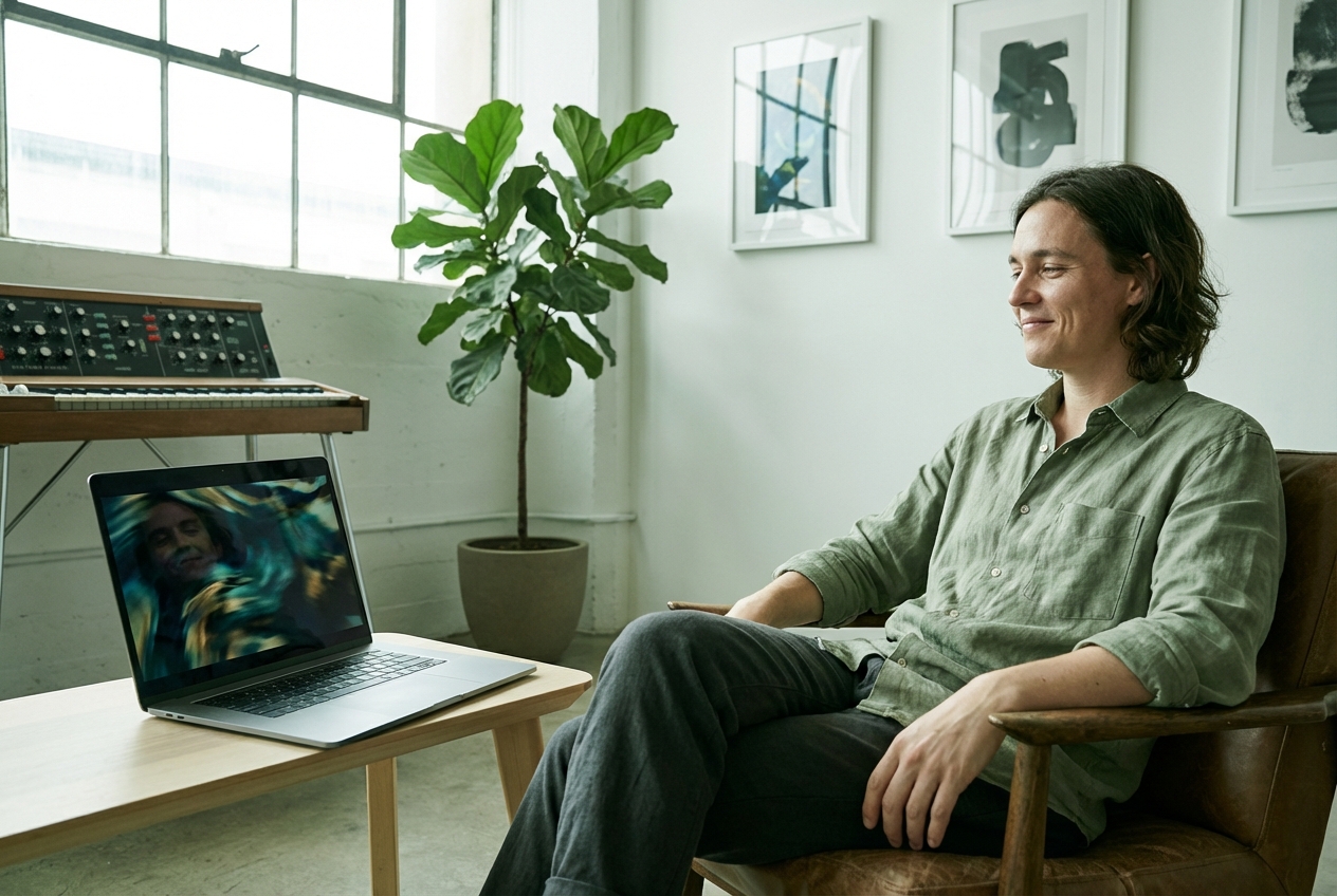 Independent artist using Spotify Music Visualizer tool