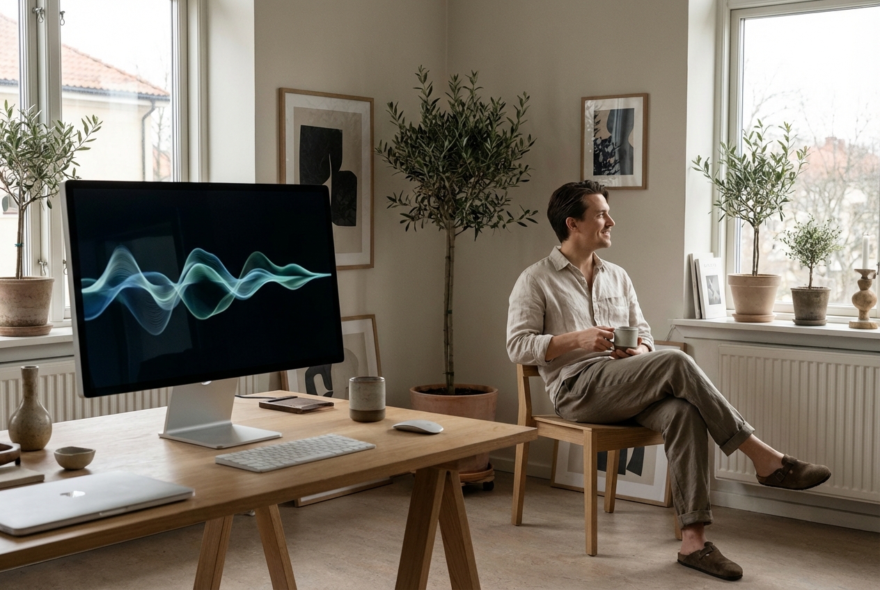 Content creator rendering a Spotify Music Visualizer