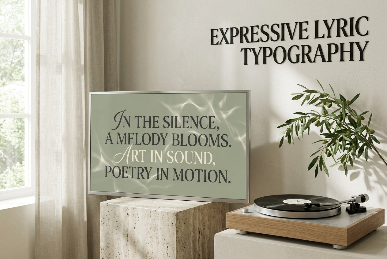 Custom lyric typography inside Spotify Music Visualizer