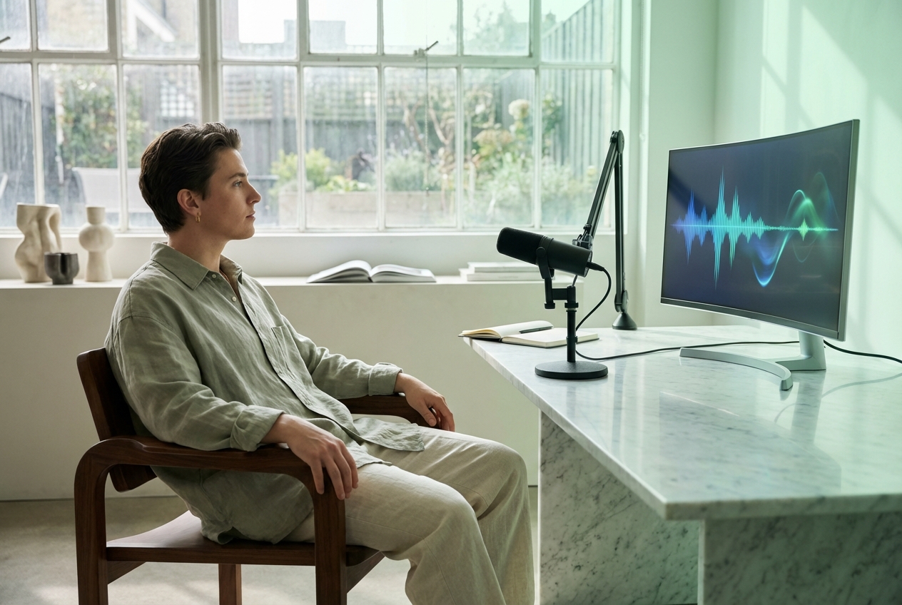 Simple music video maker for podcasts