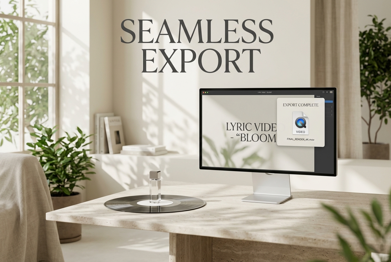 Dynamic waves from lyric music video maker