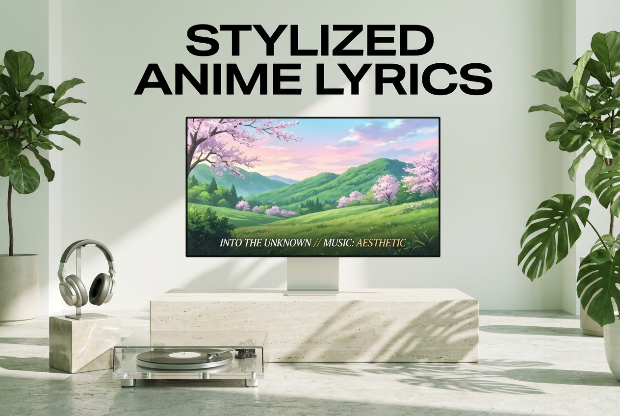 Anime Music Video Maker lyric integration feature