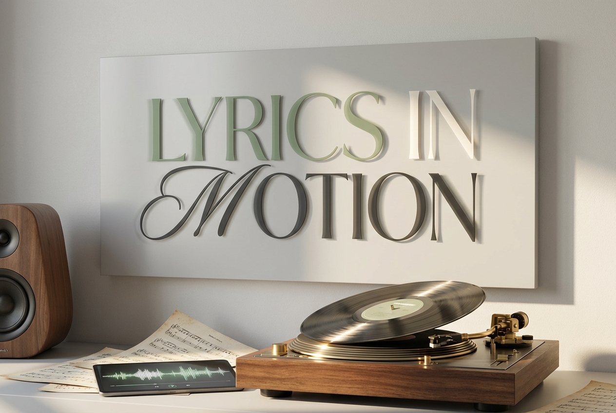 Slideshow maker with music custom lyric fonts