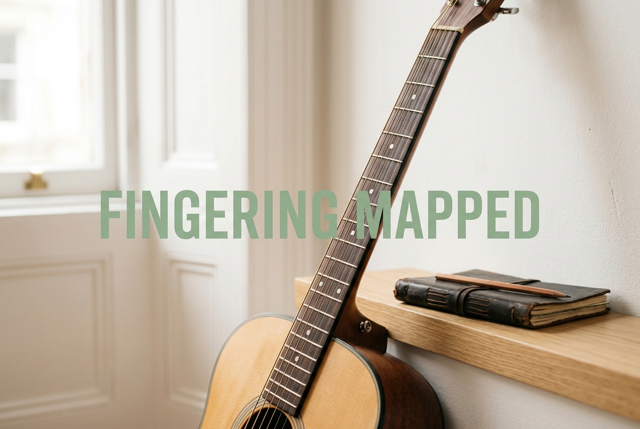 Guitar Chord Maker displaying fretboard with chord fingerings