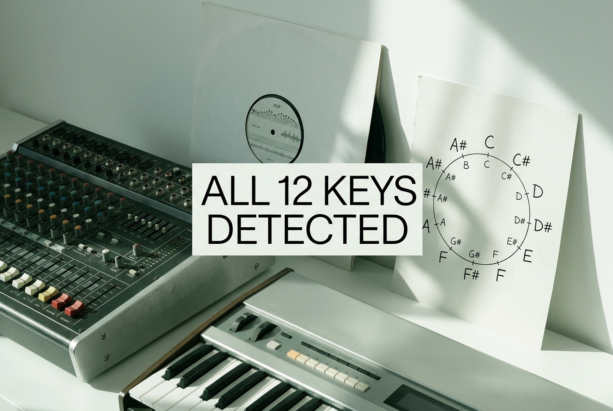 Beat Key Finder showing detected musical key analysis