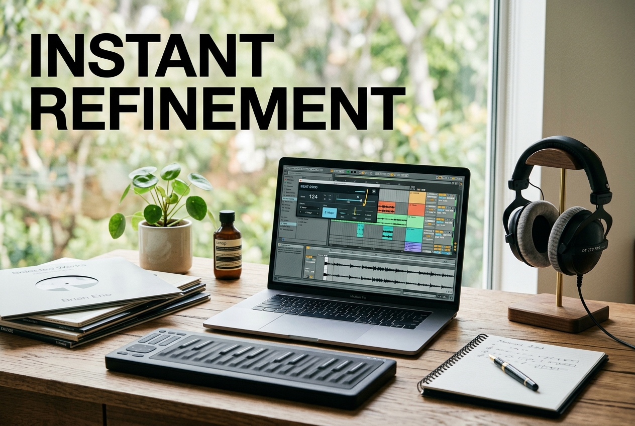 AI beat generator interface showing customization controls